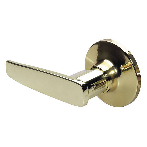 Master Lock Lever Lockset, Polished Brss, Strght Style SLL0503BOX