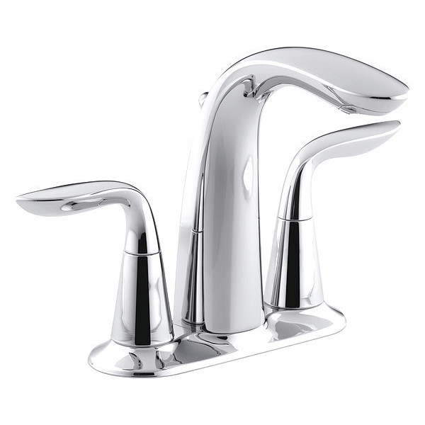 Kohler Manual 4" Mount, Low Arc Bathroom Faucet K-5316-4-CP