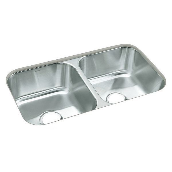 Sterling Mount Sink, 1 Holes, Silver, Rectangular 11444-NA