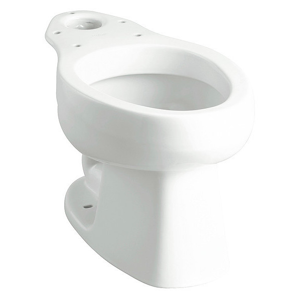 Kohler Toilet Bowl, 1.28 to 1.6 gpf, Gravity Fed, Floor Mount, Elongated, White 403217-0