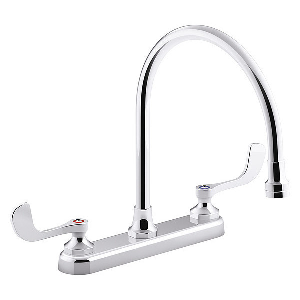 Kohler Manual, 8" Mount, Gooseneck Kitchen Faucet K-810T70-5AFA-CP