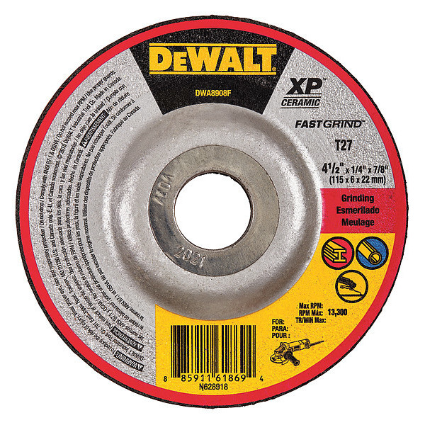 Dewalt XP(TM) Ceramic Fast Grind Wheel DWA8908F