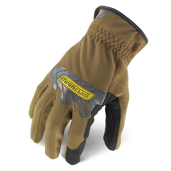 Ironclad Performance Wear Mechanics Touchscreen Gloves, M, Tan/Silver, Polyester IEX-PUG-03-M