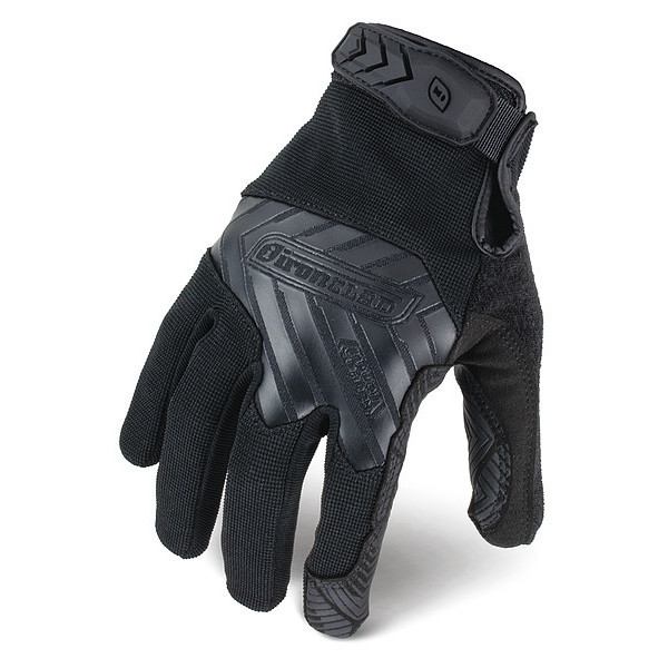 Ironclad Performance Wear Tactical Glove, Size L, 9" L, Black, PR IEXT-GBLK-04-L