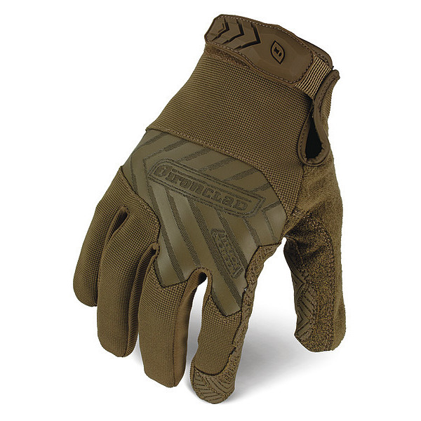 Ironclad Performance Wear Tactical Glove, Size L, 9" L, Brown, PR IEXT-GCOY-04-L
