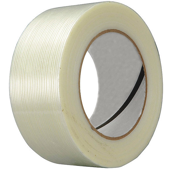 Zoro Select Filament Tape, Rubber Adhesive, 55m L, PK36 TC389-24MM X 55M (36PK)