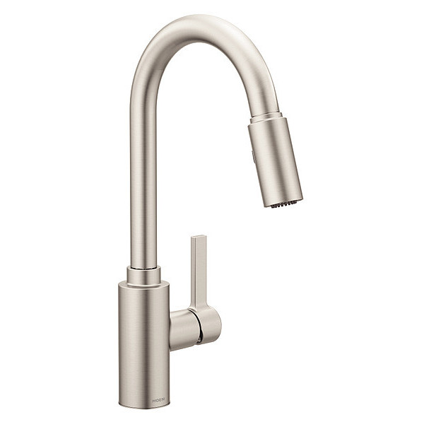 Genta Manual, Single Hole Mount, Residential / Commercial 1 or 3 Hole Gooseneck Kitchen Faucet 7882SRS