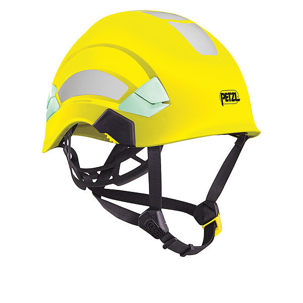 Petzl Front Brim Hard Hat, Type 1, Class E, Ratchet (6-Point), Hi-Vis Yellow A010DA00