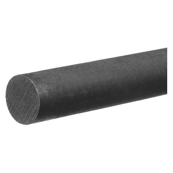 Zoro Select Black Acetal Plastic Rod 1 ft L, 1/4 in Dia. BULK-PR-ACB-304