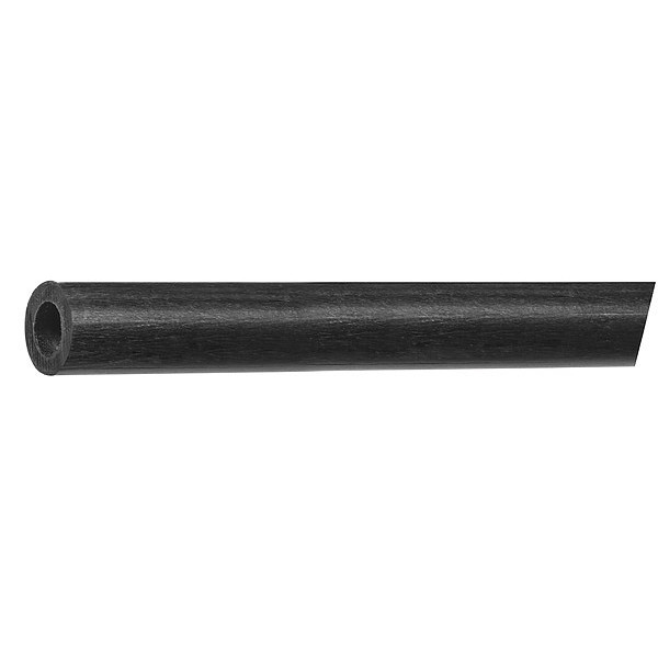 Zoro Select Black Carbon Fiber Tube Stock 4 ft L, 1/16 in Inside Dia, 1/8 in Outside Dia BULK-CT-CF-1