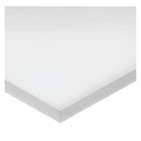Zoro Select White UHMW Polyethylene Rectangle Stock 48" L x 4" W x 3/4" Thick BULK-PS-UHMW-287
