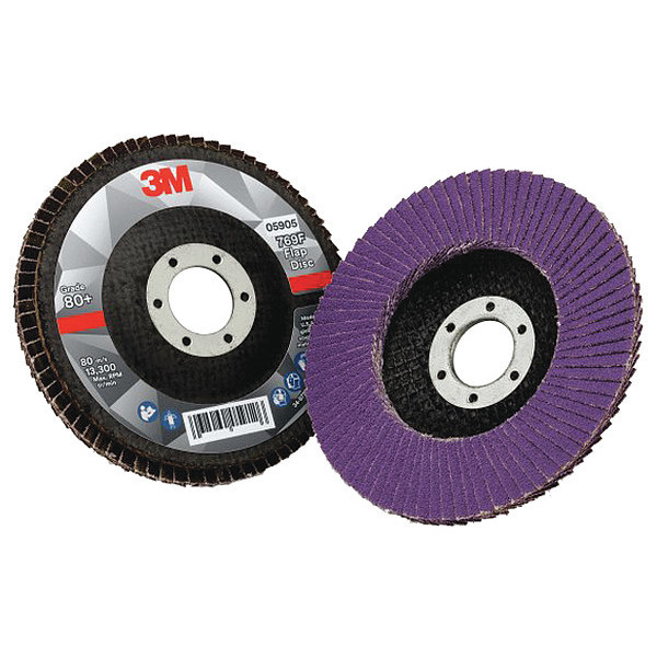 3M Flap Disc, 4 1/2 in Dia, 7/8 in Arbor 7100178016