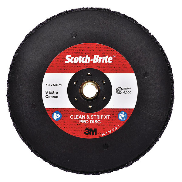 Scotch-Brite 7" dia. Purple 100 grit Extra Coarse Silicon Carbide Quick Change Disc 7100175514