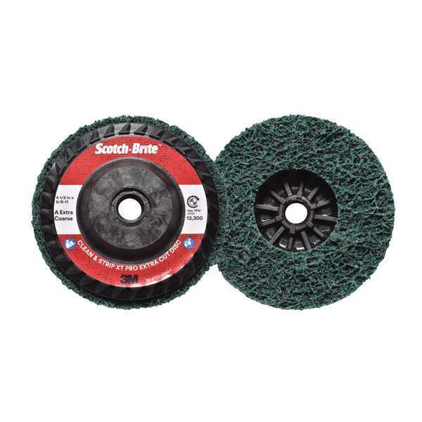 Scotch-Brite 4-1/2" dia. Green 100 grit Extra Coarse Aluminum Oxide Quick Change Disc 7100175520