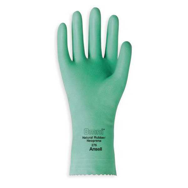 Ansell 12" Chemical Resistant Gloves, Natural Rubber Latex/Neoprene, 9, 1 PR 87-276