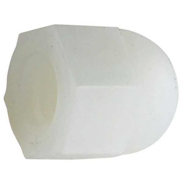 Zoro Select Standard Crown Cap Nut, #4-40, Nylon, Plain, 9/32 in H, 25 PK 0500440CN