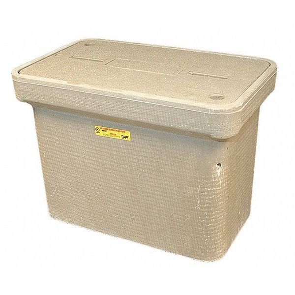 Quazite Underground Enclosure Assembly, Blank Cover, 18 in H, 25 in L, 15-1/2 in W, 15,000 lb L.R. PG1324Z80509