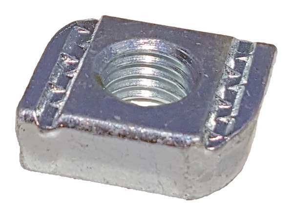 Zoro Select Superstrut Channel Flat Nut, 1/2 In, Silver, PK25 V220 1/2