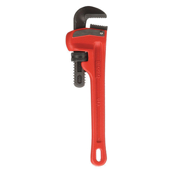 Ridgid 10 in L 1 1/2 in Cap. Cast Iron Straight Pipe Wrench 10