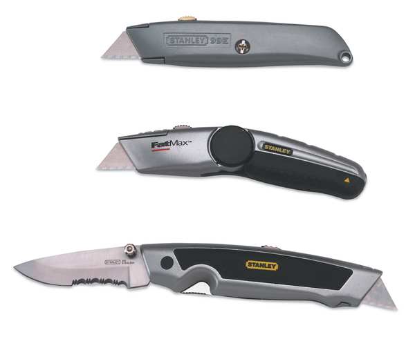 Stanley 6 in. General Purpose Metal Retractable Utility Knife with 3  Replacement Blades 10-099