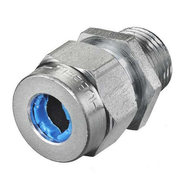 Hubbell Wiring Device-Kellems Liquid Tight Connector, 3/8 in., Blue SHC1012ZP