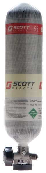 3M Scott SCBA Cylinder, 4500 psi, Carbon Fiber, Gray 804723-01