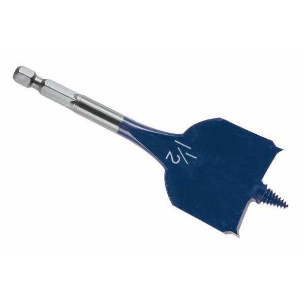 Bosch Stubby Spade Bit, 1 1/2 In, 1/2 Hex, 4 In L DSBS1021