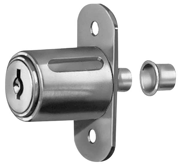 Compx National Sliding Door Lock, Nickel, Key C413A C8043-C413A-14A