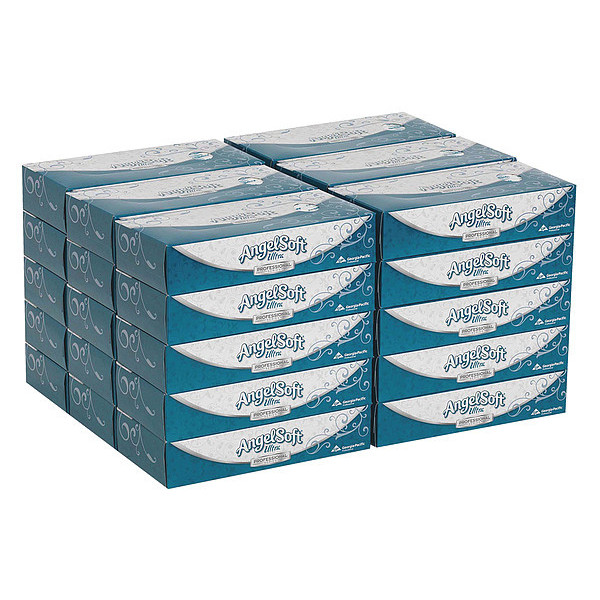 Georgia-Pacific Angel Soft Ultra Professional Series 2 Ply Facial Tissue, 125 Sheets, 30 48560
