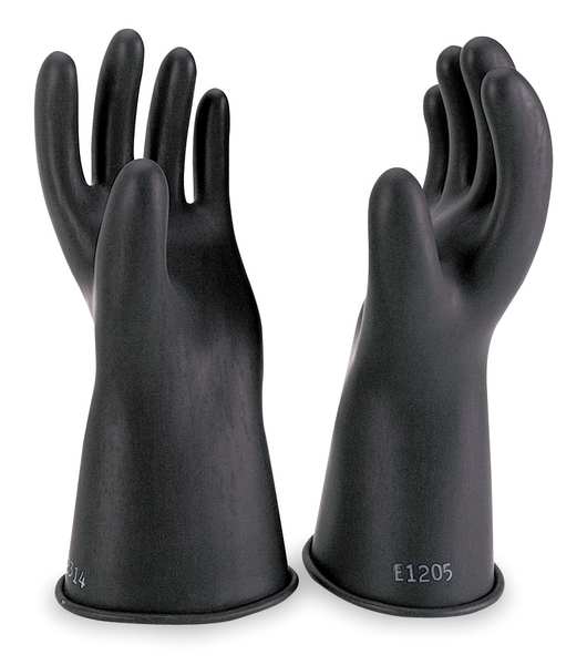 Salisbury Electrical Gloves, Class 0, Black, Sz 7, PR E011B/7