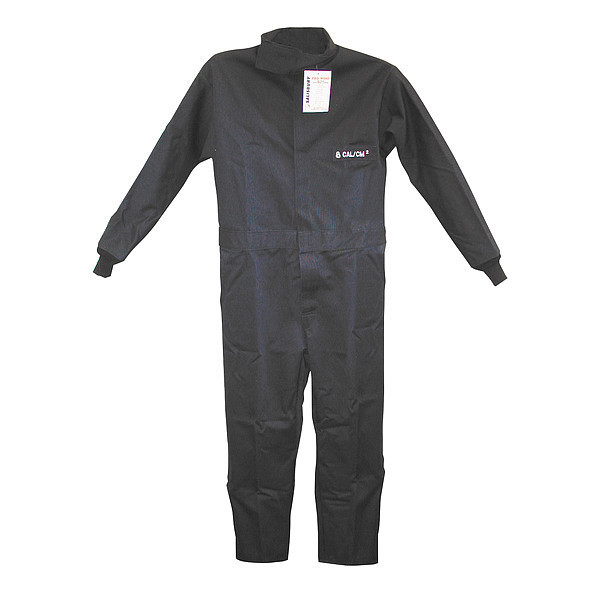 Salisbury Flame-Resistant Coverall, Navy, L, HRC2 ACCA8BLL