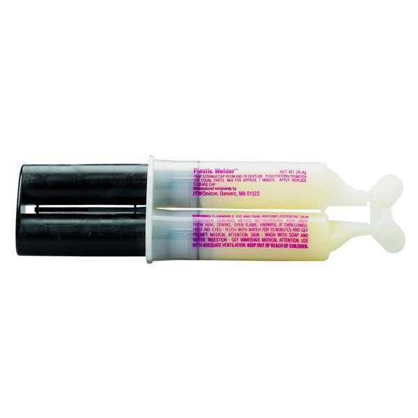 Devcon Acrylic Adhesive, 14300 Series, Amber, Bottle, 1:01 Mix Ratio, 24 hr Functional Cure 14300