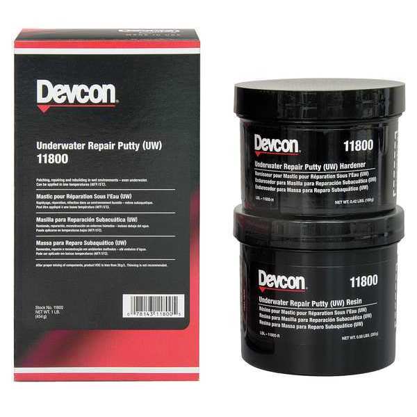 Devcon Gray Putty, 1 lb. Can, Functional Cure: 24 hr 11801