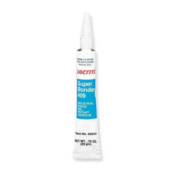 Loctite Instant Adhesive, 409 Series, Clear, 0.7 oz, Tube 135442
