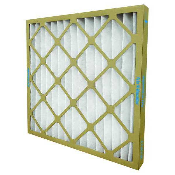 Air Handler Pleated Air Filter, 18x24x2, MERV 7, Standard Capacity, Synthetic, 5W514, White 5W514