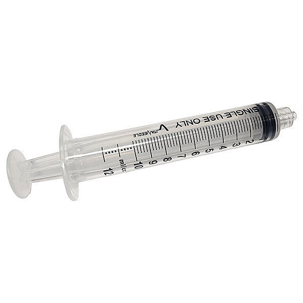 Zoro Select Dispensing Syringe, 10 mL, Manual, Luer-Lock Connection, Translucent, 10 Pack 5FVE0