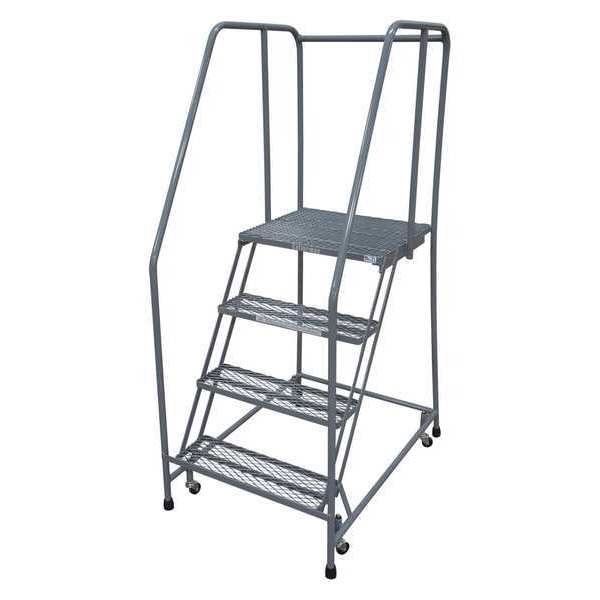Cotterman 70 in H Steel Rolling Ladder, 4 Steps, 450 lb Load Capacity 1004R2630A1E20B3C1P6