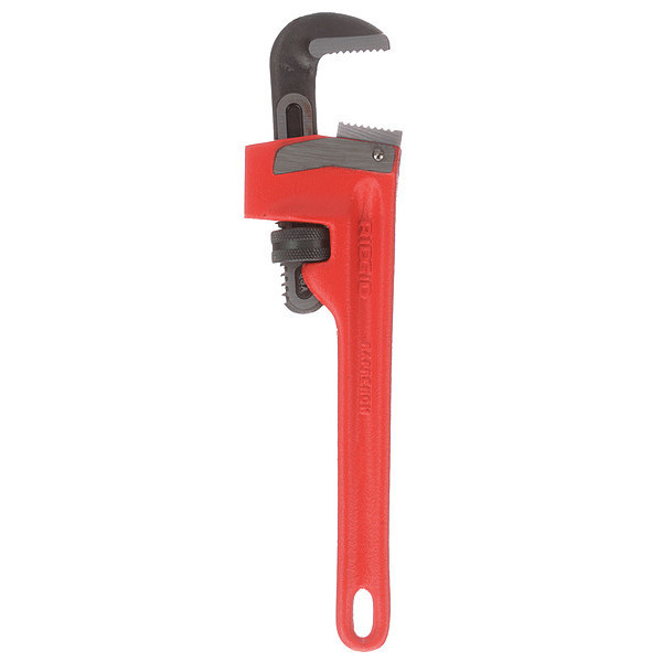 Ridgid 10 in L 1 1/2 in Cap. Cast Iron Straight Pipe Wrench 10