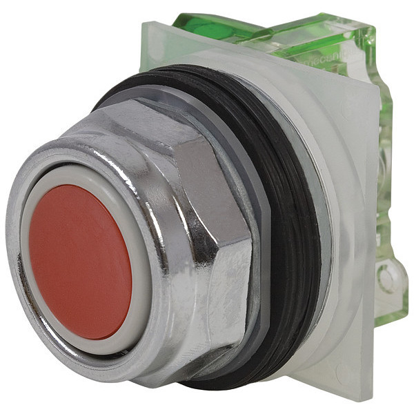 Schneider Electric Non-Illuminated Push Button, 30 mm, 1NO, Red 9001KR3RH5