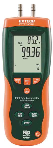 Extech ANEMOMETER/DIFF MANOMETER HD350