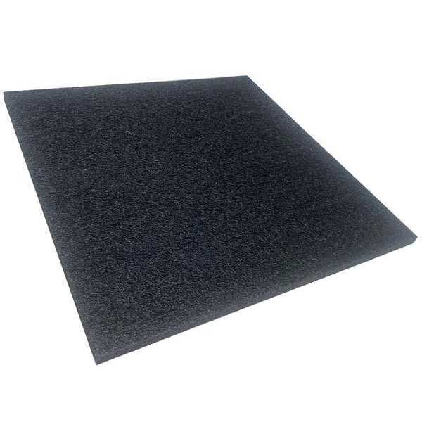 Zoro Select Foam Sheet, Water-Resistant Closed Cell, 24 in W, 18 in L, 1/2 in Thick, Charcoal 5GCR9