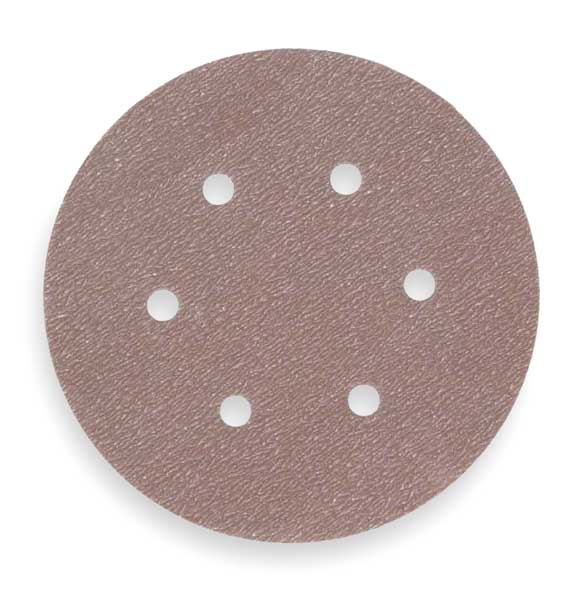 Norton Abrasives PSA Disc Roll, 6 Hole, 6in, P280G, AlO 66261131508