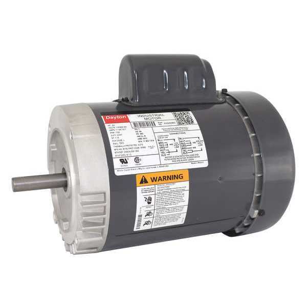 Dayton Capacitor-Start General Purpose Motor, 3/4 HP, 115/208-230V AC Voltage, 56C Frame 5GD60