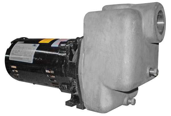 Dayton Self Priming Centrifugal Pump, 1 hp, 208 to 230/460V AC, 3 Phase, 90 ft Max Head 5GUP3
