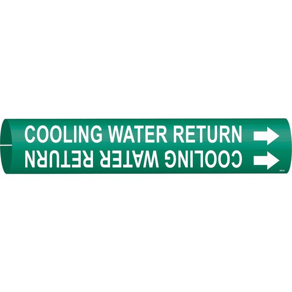 Brady Pipe Marker, Cooling Water Return, Green, 4043-B 4043-B