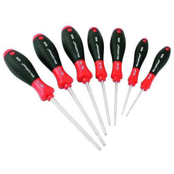 Wiha 7 Piece Torx? Long Handle Hex Key Set, 36237.G 36237