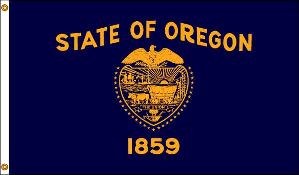 Nylglo Oregon Flag, 5x8 Ft, Nylon 144480