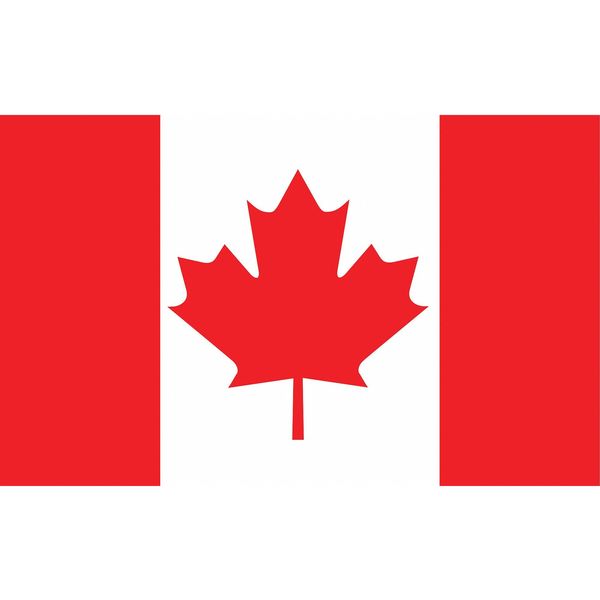 Nylglo Canada Flag, 4x6 Ft, Nylon 191340