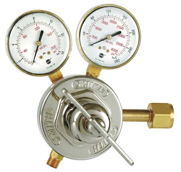 Smith Equipment Gas Regulator, Single Stage, CGA-540, 175 psi, Use With: Oxygen 40-175-540