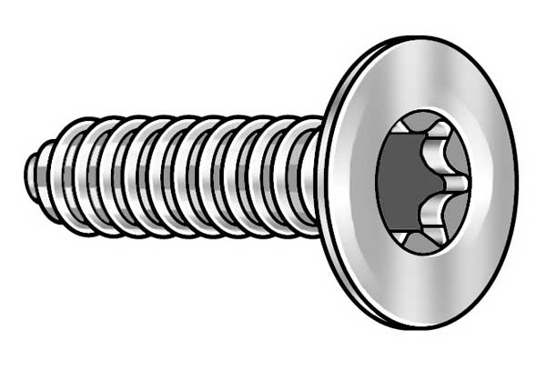 Tamper-Pruf Screws Metal Screw, #8-16, 3/4 In L, PK50 441400